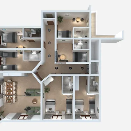 Center Grand 6 Bedrooms 6 Bathrooms * Krasków